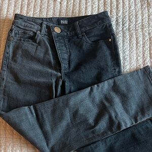 PAIGE Women's Dark Gray Skinny Jeans